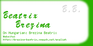beatrix brezina business card